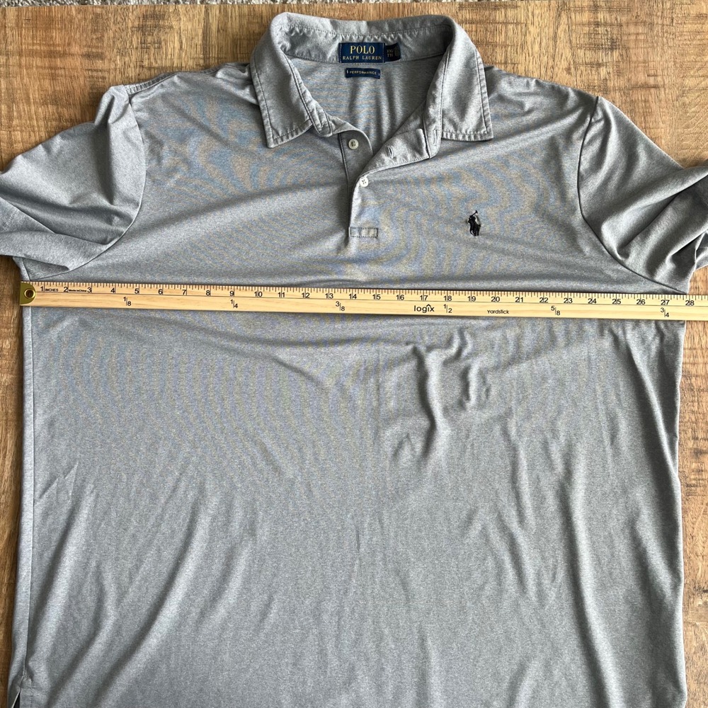 Polo Ralph Lauren Performance Mens XXL Gray Short Sleeve Stretch Polo Shirt - Picture 5 of 8